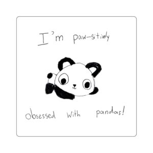 Square Sticker — Pawsitively Obsessed