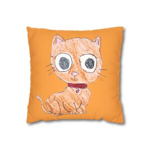 Cat Faux Suede Pillowcase mockup