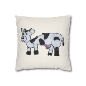 Cow Faux Suede Pillowcase mockup
