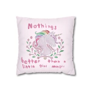 Girl Magic Faux Suede Pillowcase mockup