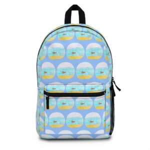 Fish Pattern Backpack mockup