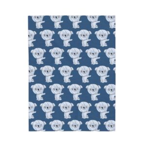 Plush Velveteen Blanket — Koala mockup