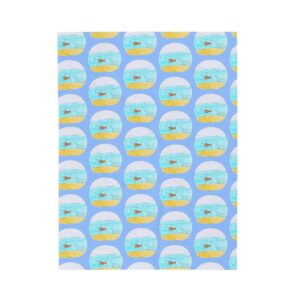 Plush Velveteen Blanket — Fish mockup
