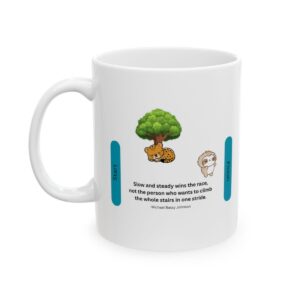 Sloth and Cheetah Digital Art On Ceramic Mug mockup