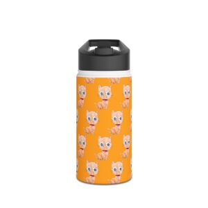 Stainless Steel Water Bottle — Cat mockup