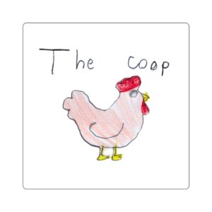 Square Sticker — The Coop mockup