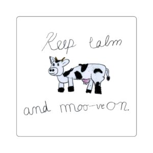 Square Sticker — Mooove On mockup