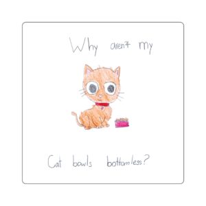 Square Sticker — Cats mockup