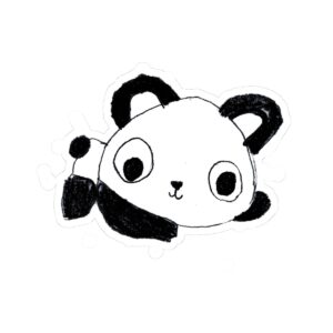 Kiss-Cut Sticker - Panda mockup