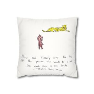 Sloth and Cheetah Faux Suede Pillowcase mockup