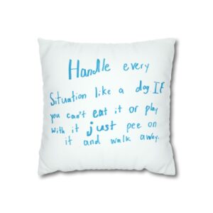 Dog Situation Faux Suede Pillowcase mockup