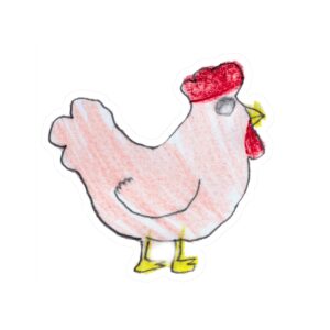 Kiss-Cut Sticker - Chicken mockup