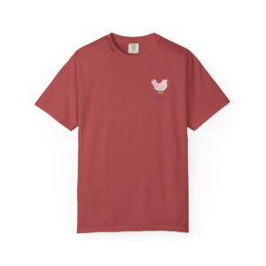 Chicken Sketch, Branded - Comfort Colors Heavyweight T-Shirt — "The Cluck" mockup