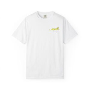 Cheetah Sketch, Branded - Comfort Colors Heavyweight T-Shirt — "Cheetah-tude" mockup