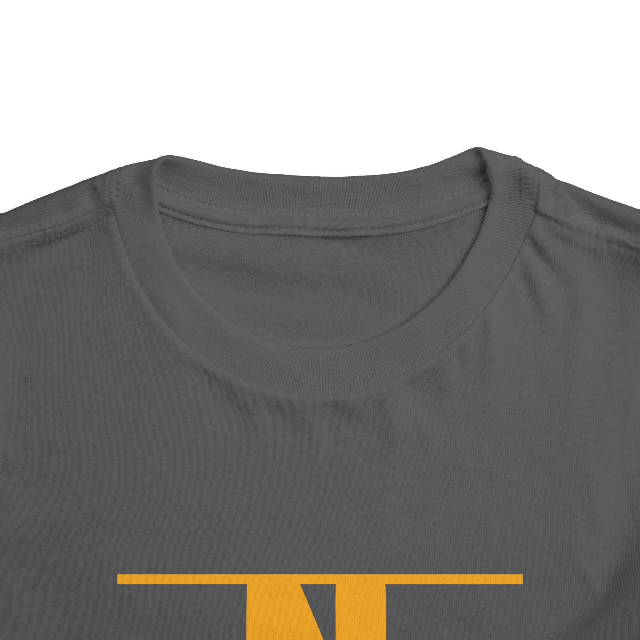 Retro N Stripe Gold Toddler Bella Canvas T-Shirt - Image 24