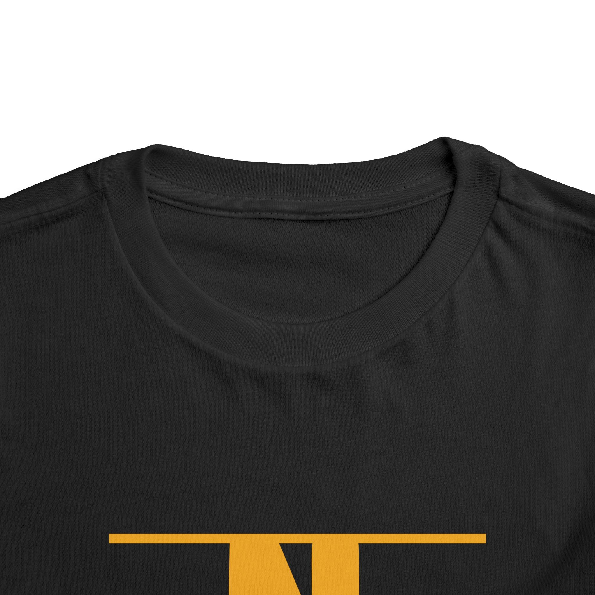 Retro N Stripe Gold Toddler Bella Canvas T-Shirt - Image 8