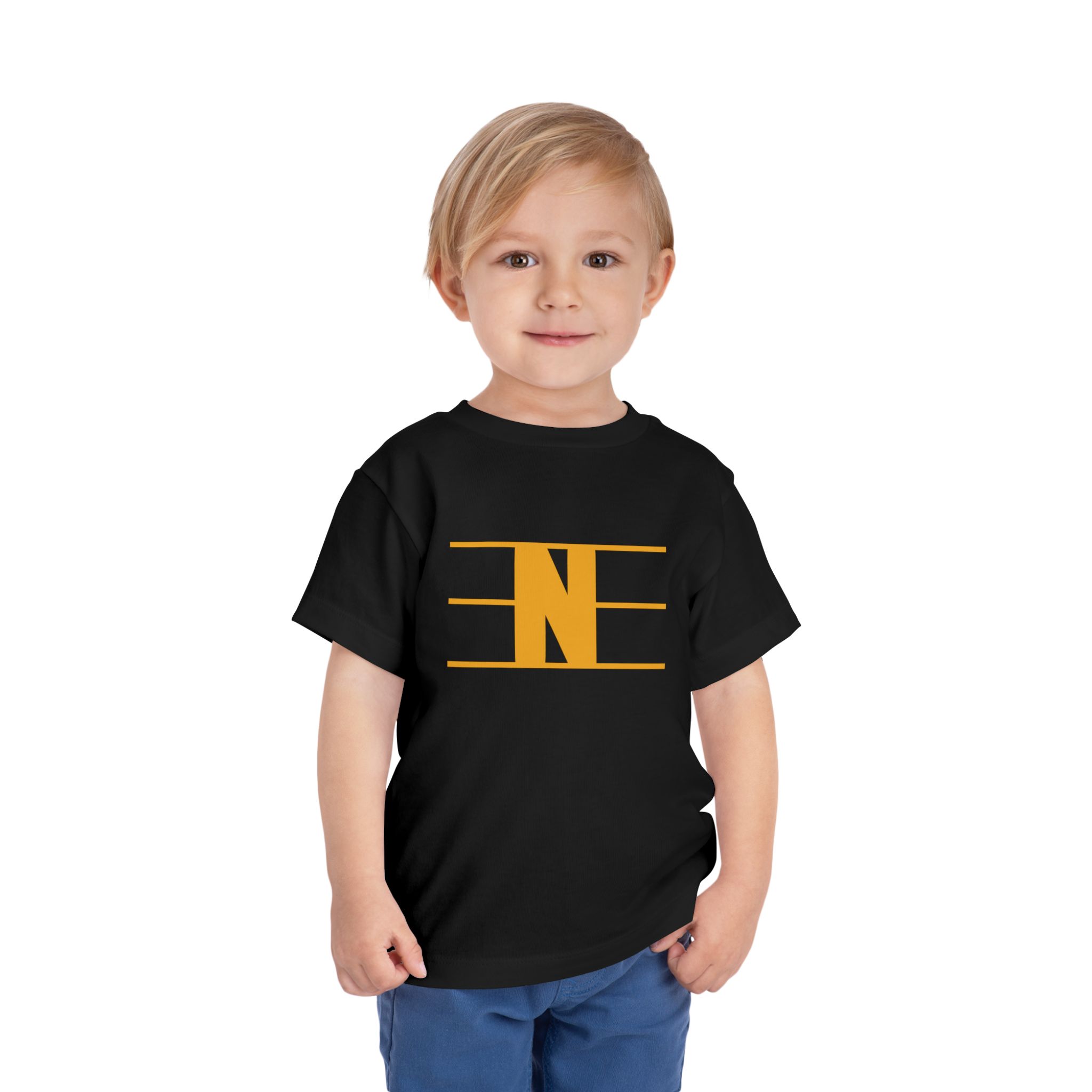 Retro N Stripe Gold Toddler Bella Canvas T-Shirt - Image 7