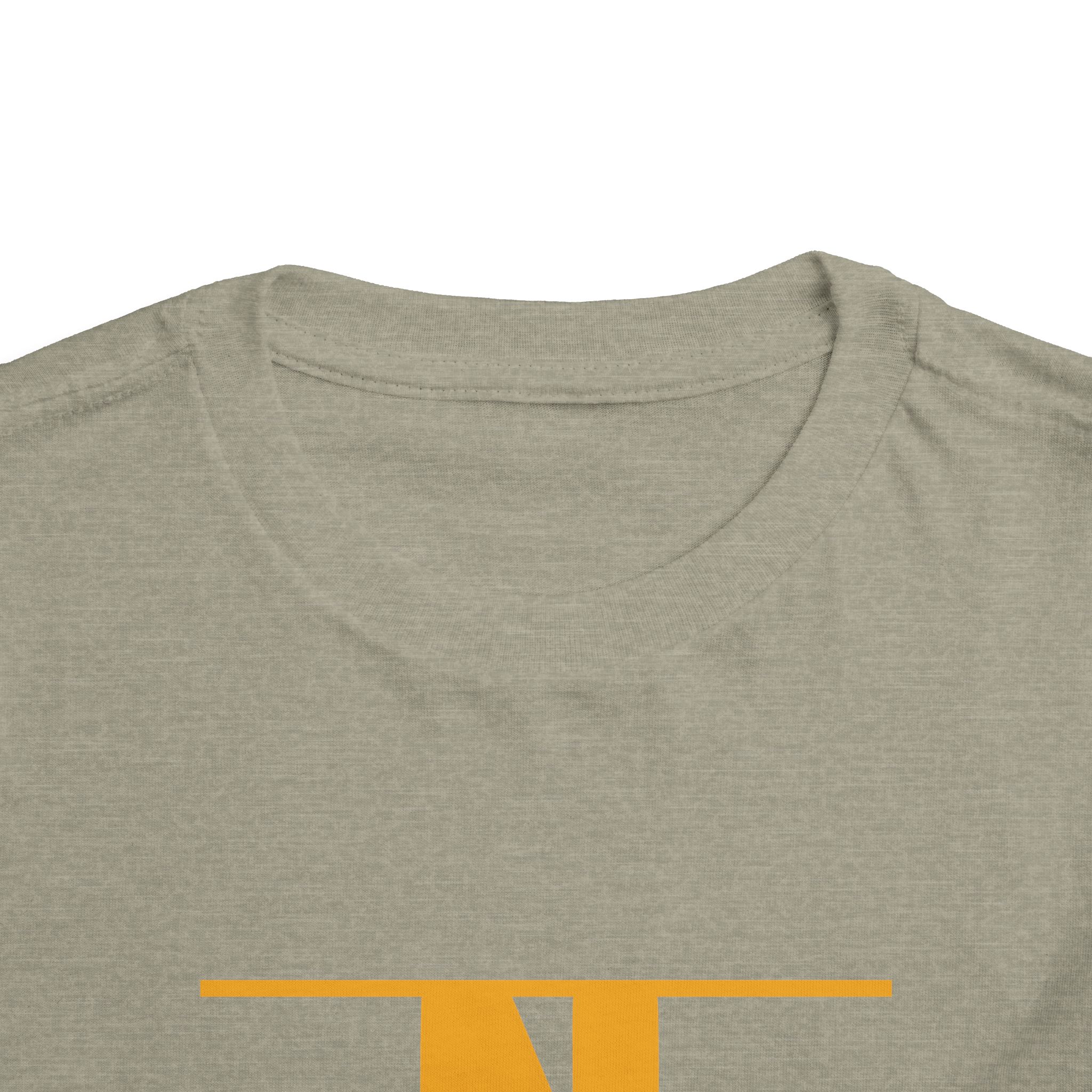 Retro N Stripe Gold Toddler Bella Canvas T-Shirt - Image 12
