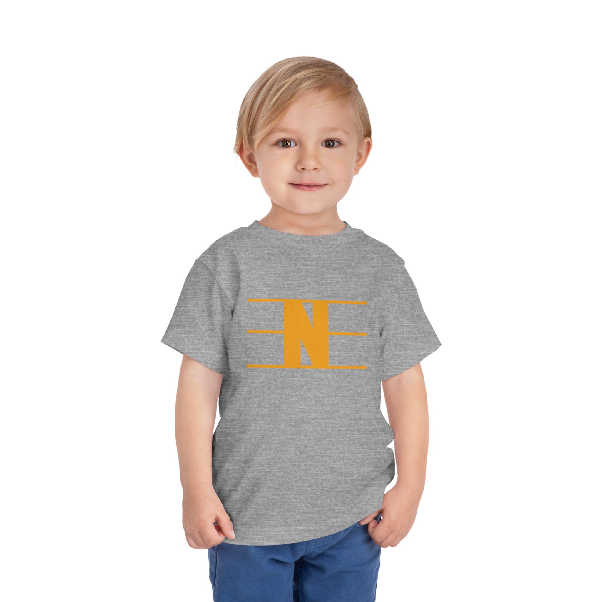 Retro N Stripe Gold Toddler Bella Canvas T-Shirt - Image 19