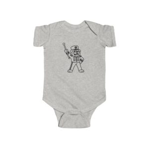 cute bulldog baby bodysuit design mockup