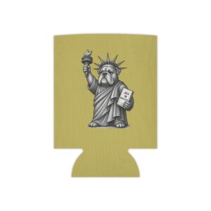 Bulldog Statue Can Cooler mockup