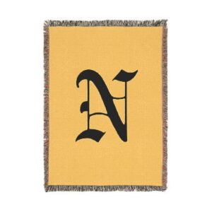 N Design Woven Blanket mockup