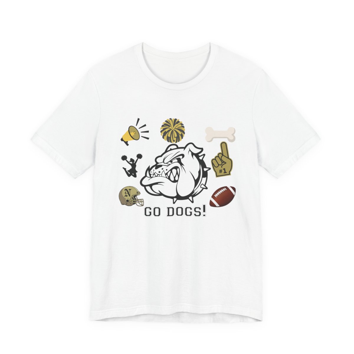Go dogs! Adult Bella Canvas T-Shirt mockup
