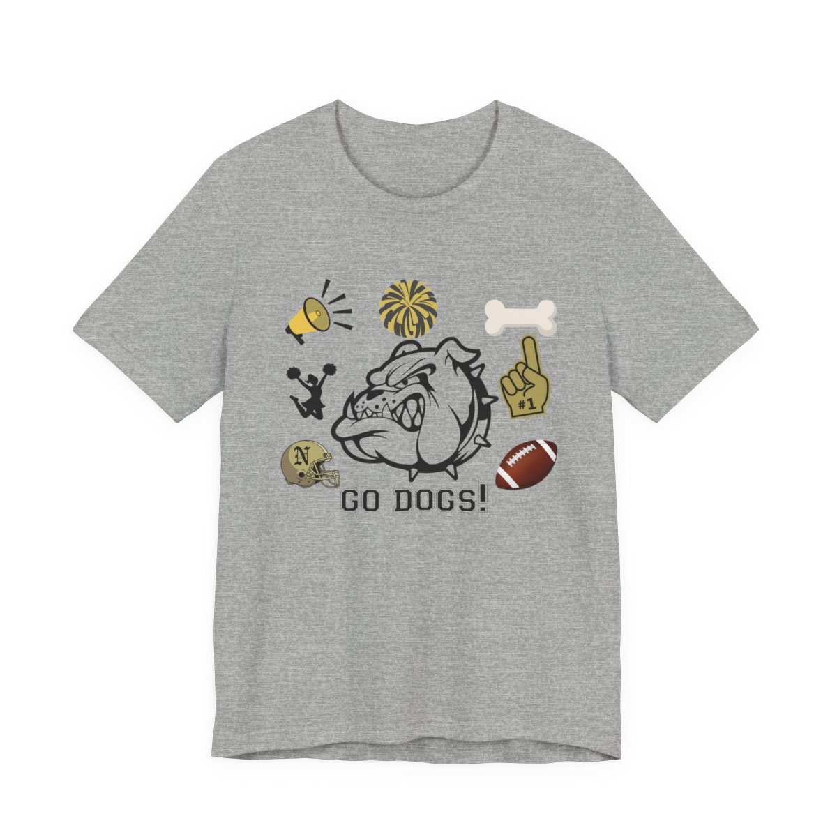 Go dogs! Adult Bella Canvas T-Shirt mockup
