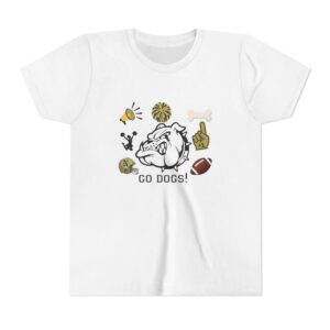 Go dogs! Youth Bella Canvas T-Shirt mockup