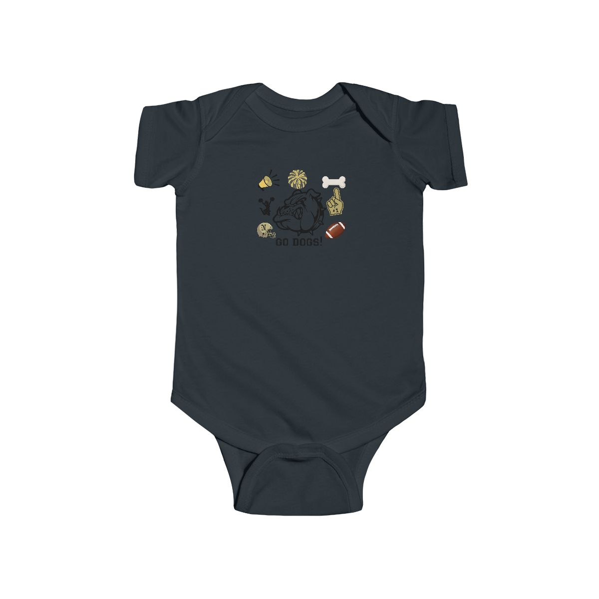 Go dogs! Baby Rabbit Skins Bodysuit mockup