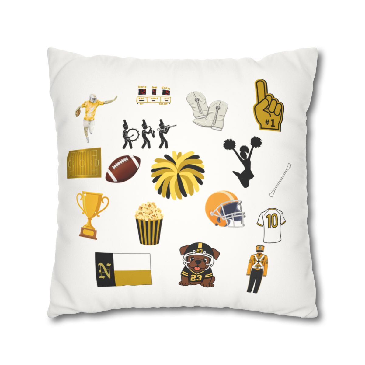 Jumble Faux Suede Pillowcase mockup