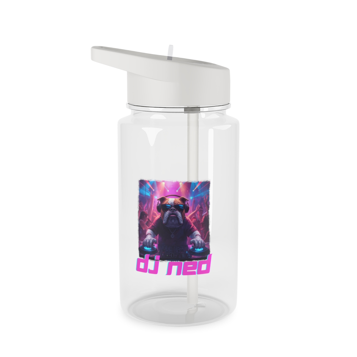 DJ NED Tritan Water Bottle mockup