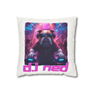DJ NED Faux Suede Pillowcase mockup