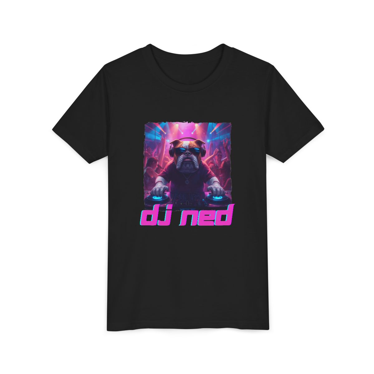 DJ NED Youth Bella Canvas T-Shirt mockup