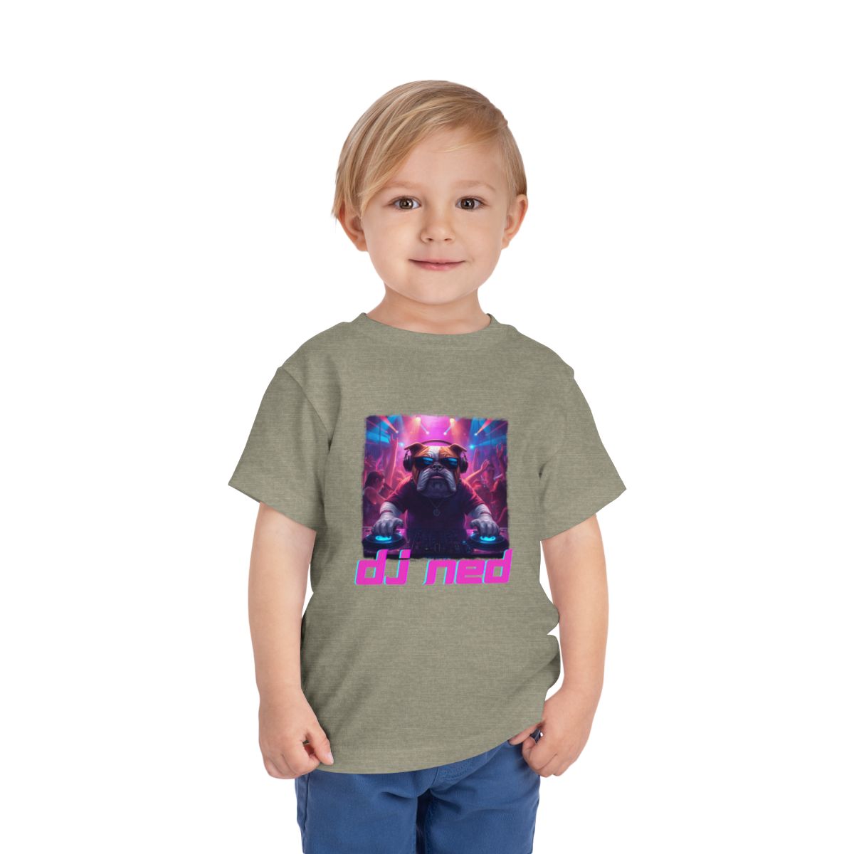 DJ NED Toddler Bella Canvas T-Shirt mockup