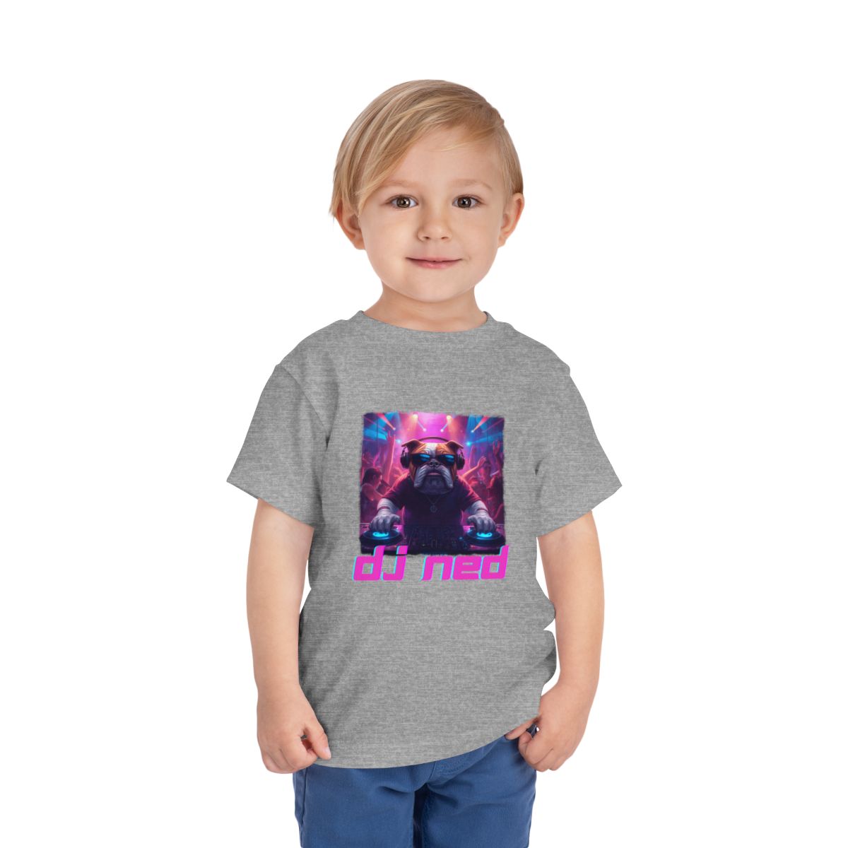 DJ NED Toddler Bella Canvas T-Shirt mockup