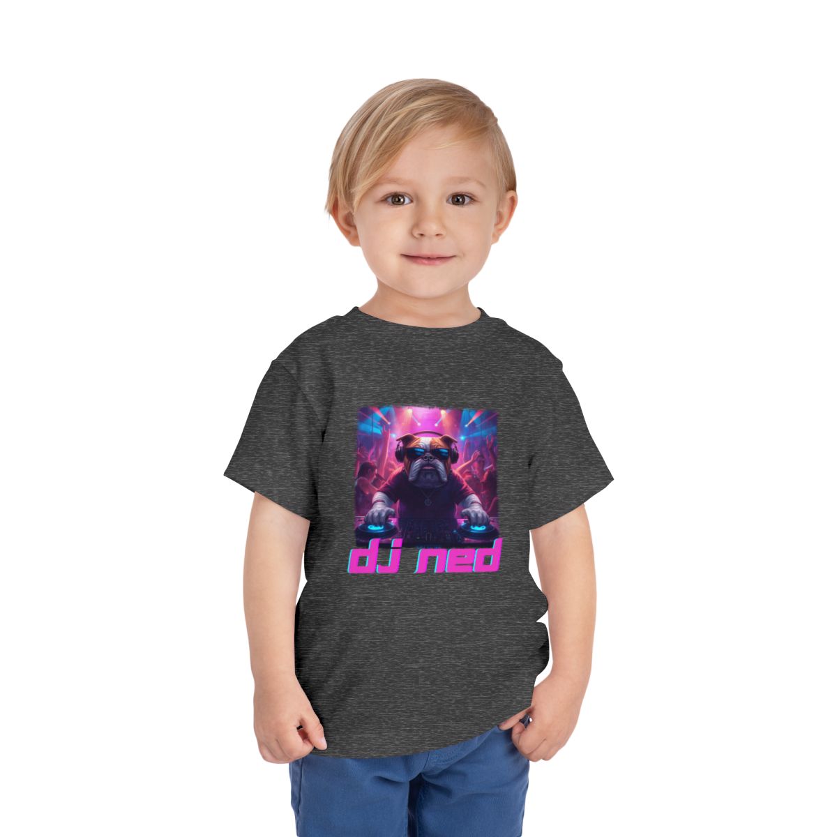 DJ NED Toddler Bella Canvas T-Shirt mockup