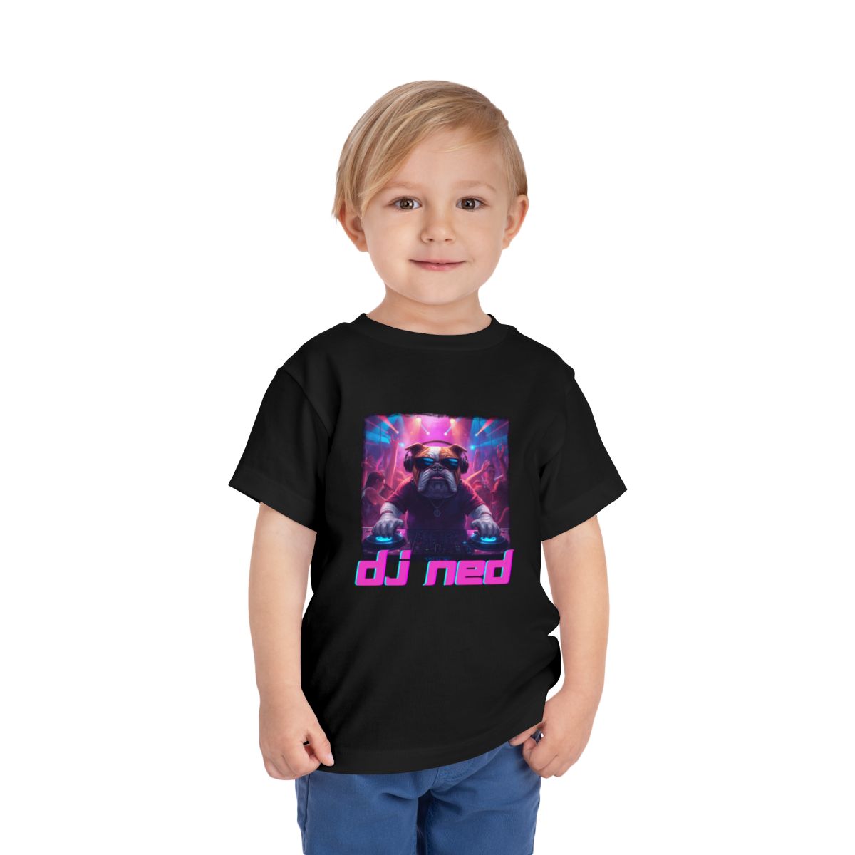 DJ NED Toddler Bella Canvas T-Shirt mockup