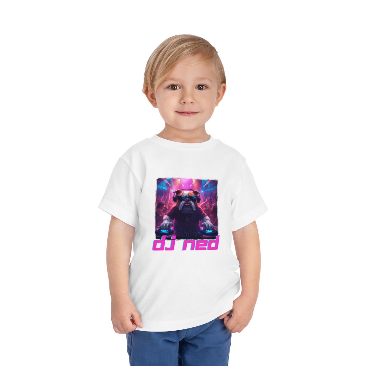 DJ NED Toddler Bella Canvas T-Shirt mockup