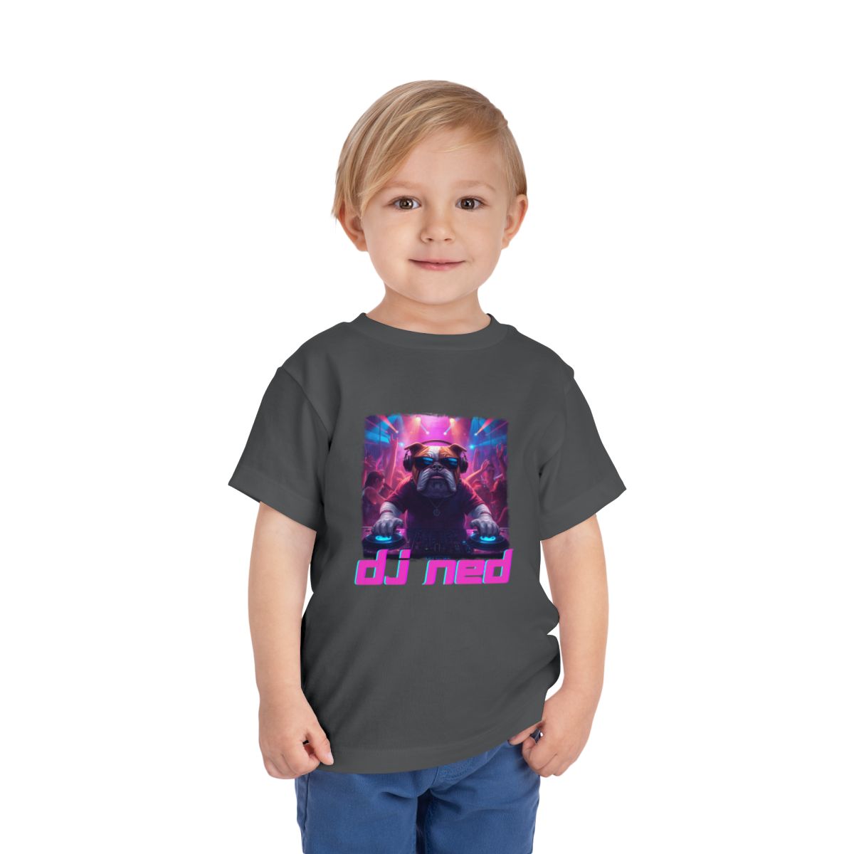 DJ NED Toddler Bella Canvas T-Shirt mockup