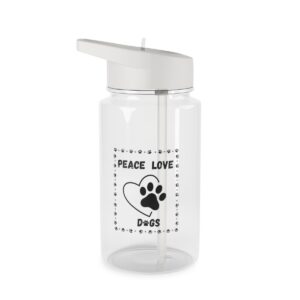 Peace love Generic brand Tritan Water Bottle mockup