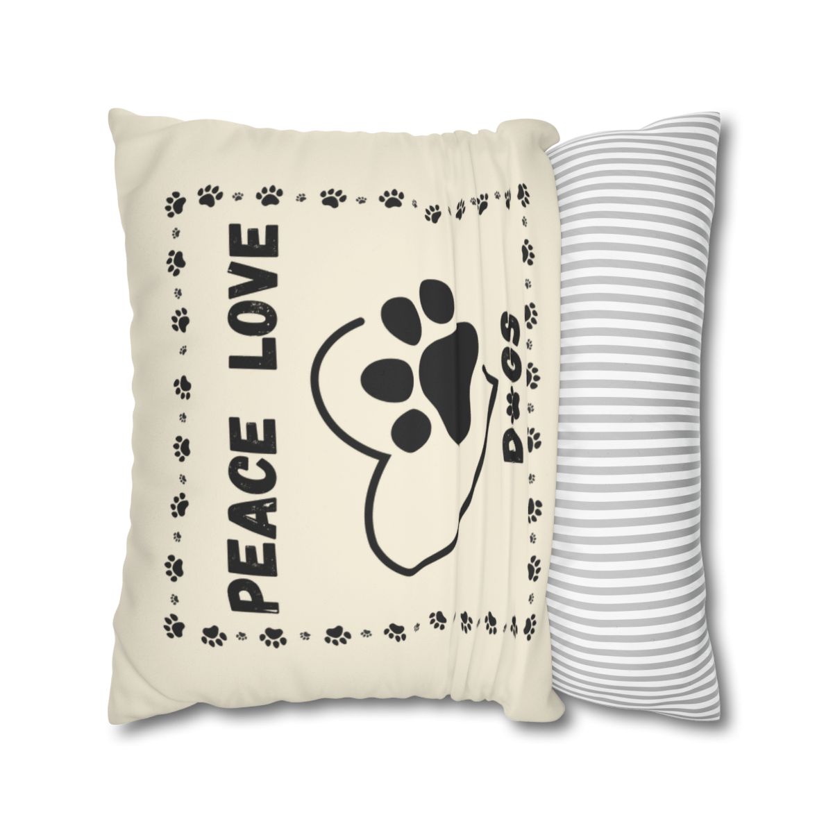 Peace love Faux Suede Pillowcase mockup
