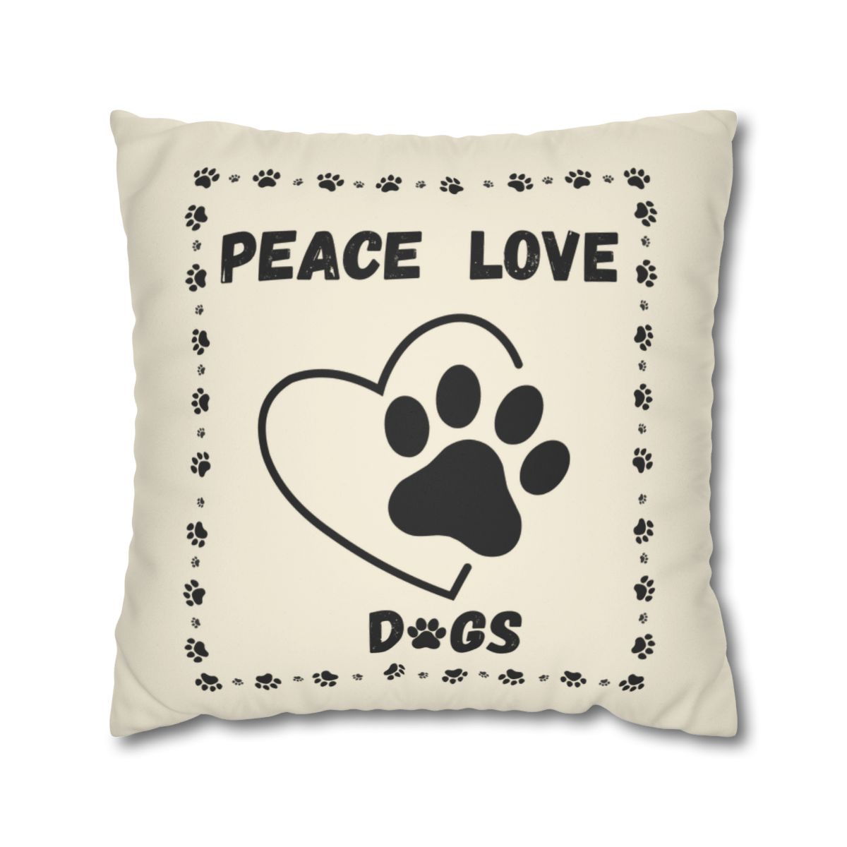 Peace love Faux Suede Pillowcase mockup