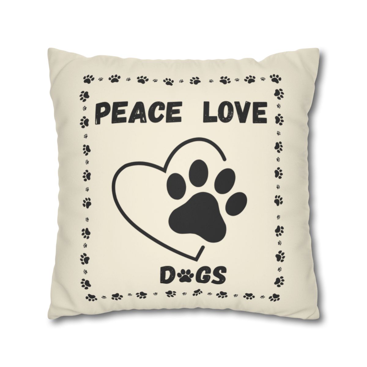 Peace love Faux Suede Pillowcase mockup