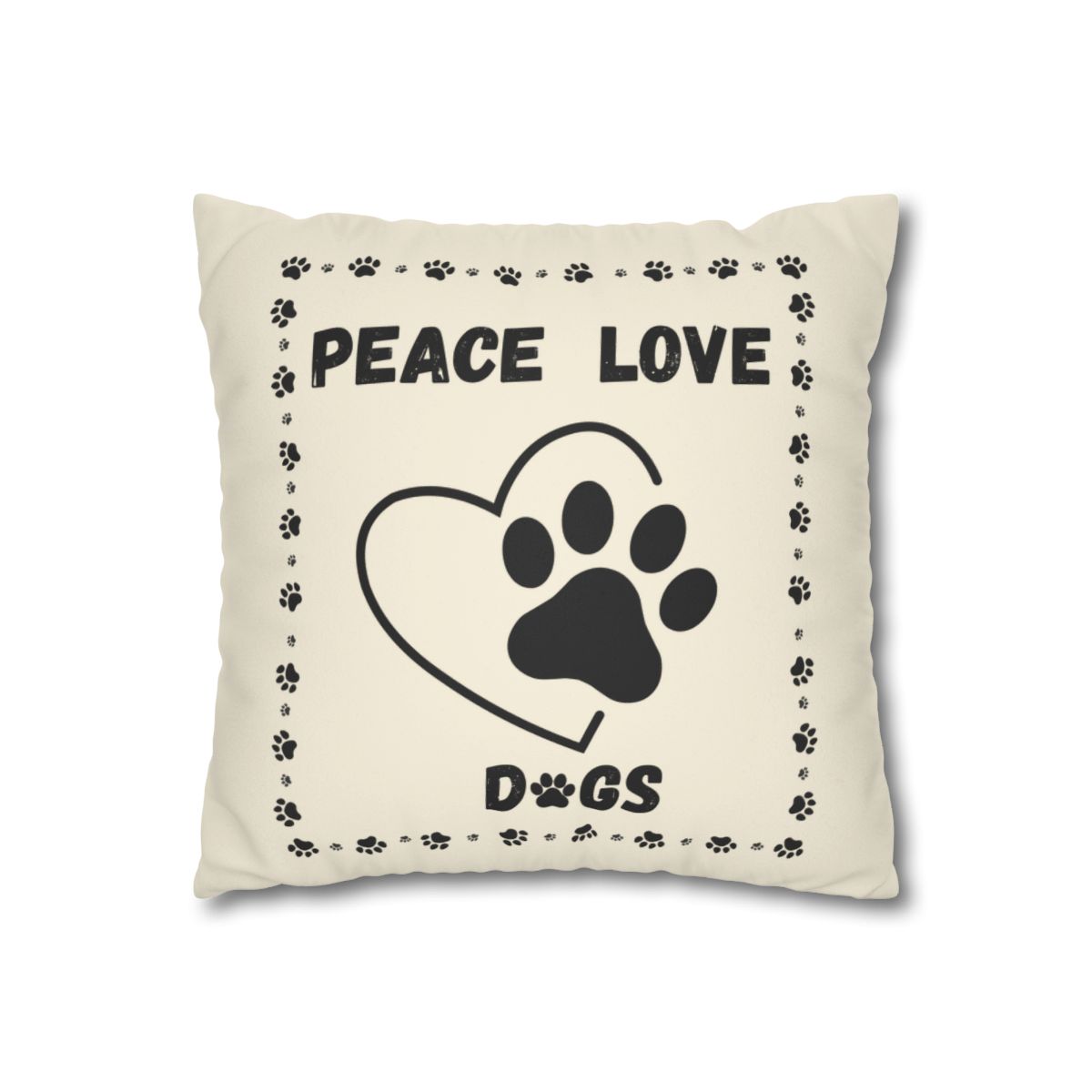 Peace love Faux Suede Pillowcase mockup