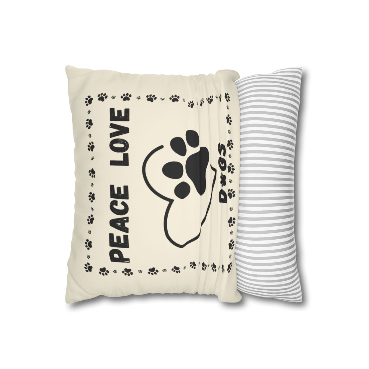 Peace love Faux Suede Pillowcase mockup