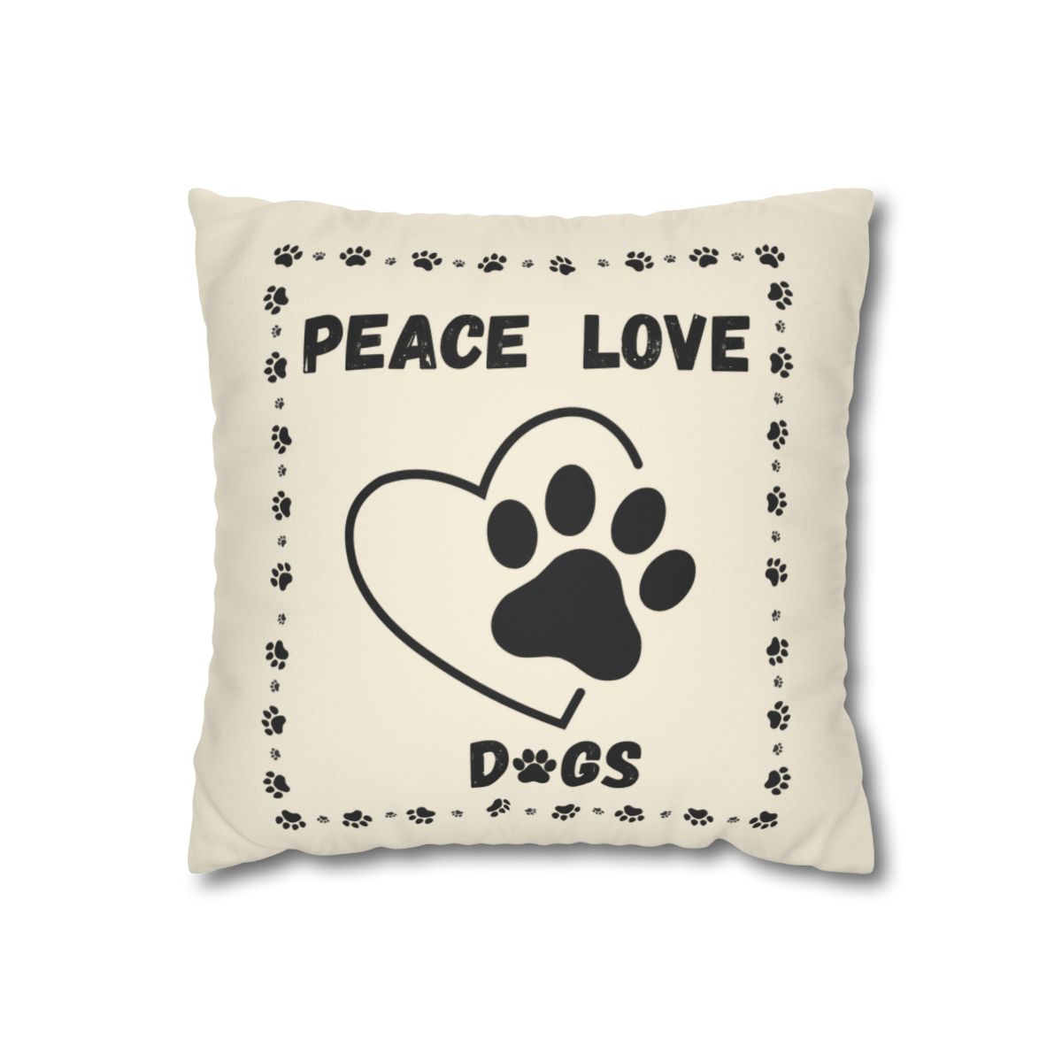 Peace love Faux Suede Pillowcase mockup