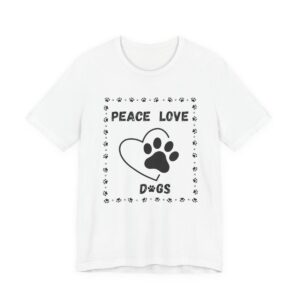 Peace love Adult Bella Canvas T-Shirt mockup