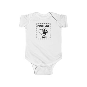 Peace love Baby Rabbit Skins Bodysuit mockup