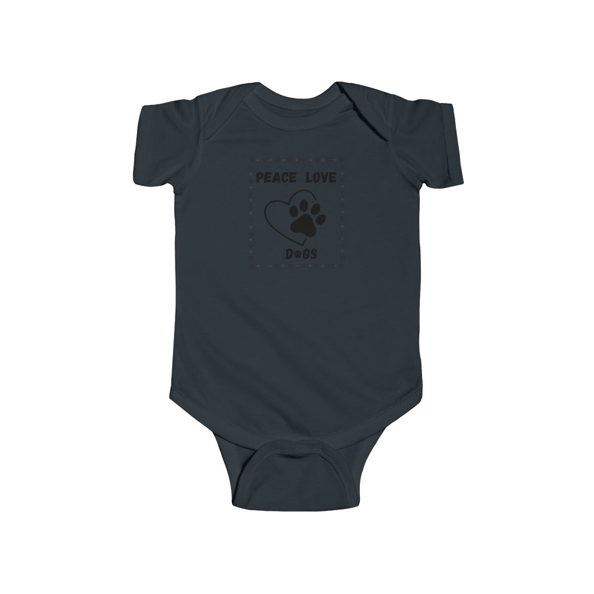 Peace love Baby Rabbit Skins Bodysuit mockup